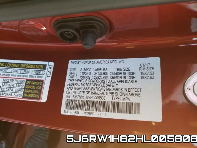 5J6RW1H82HL005808 фото 2