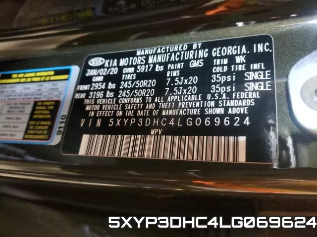 5XYP3DHC4LG069624 фото 2
