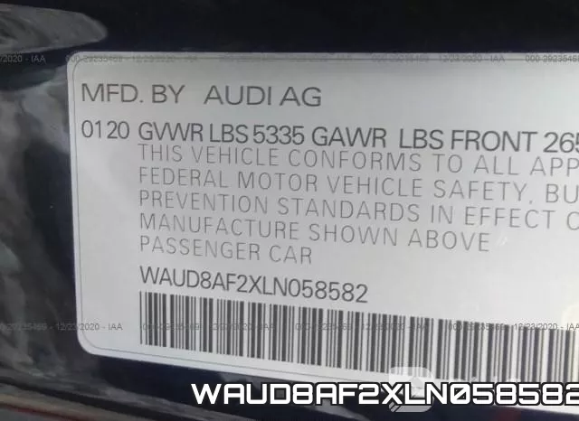 WAUD8AF2XLN058582 фото 8