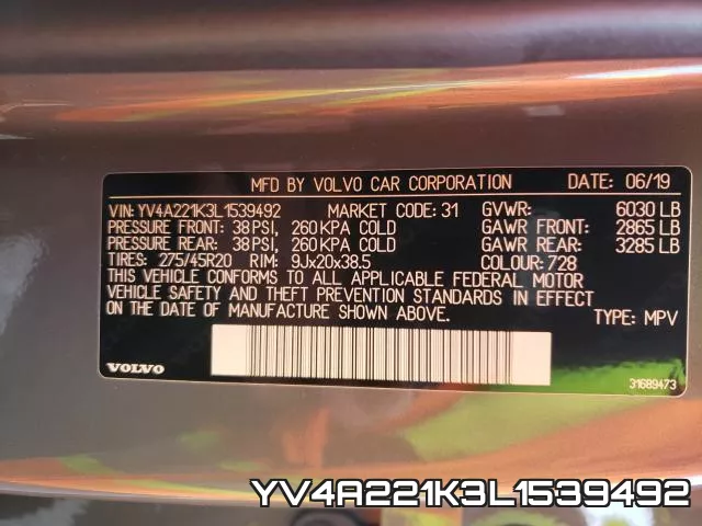 YV4A221K3L1539492 фото 2
