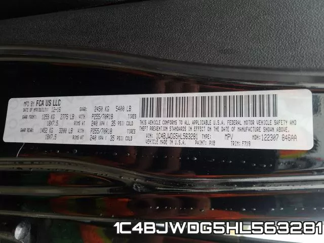 1C4BJWDG5HL563281 фото 2
