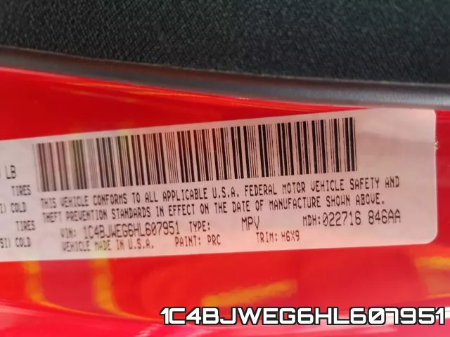 1C4BJWEG6HL607951 фото 2