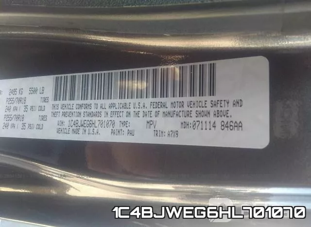 1C4BJWEG6HL701070 фото 8