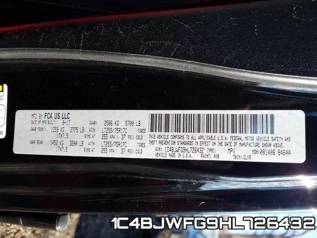 1C4BJWFG9HL726432 фото 2