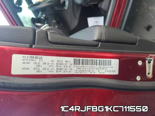 1C4RJFBG1KC711550 фото 2