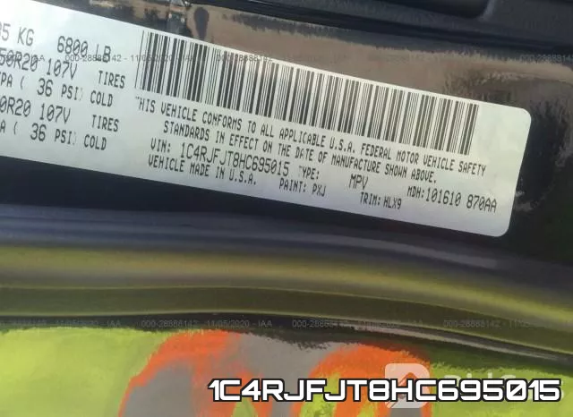 1C4RJFJT8HC695015 фото 10