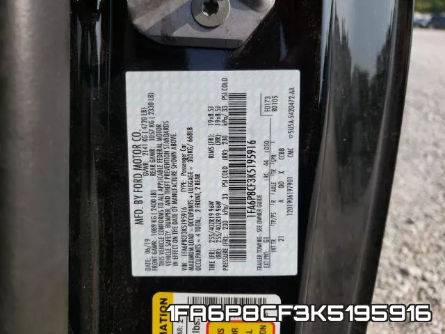 1FA6P8CF3K5195916 фото 2