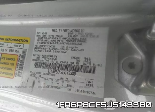 1FA6P8CF5J5143380 фото 9