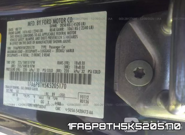 1FA6P8TH5K5205170 фото 9