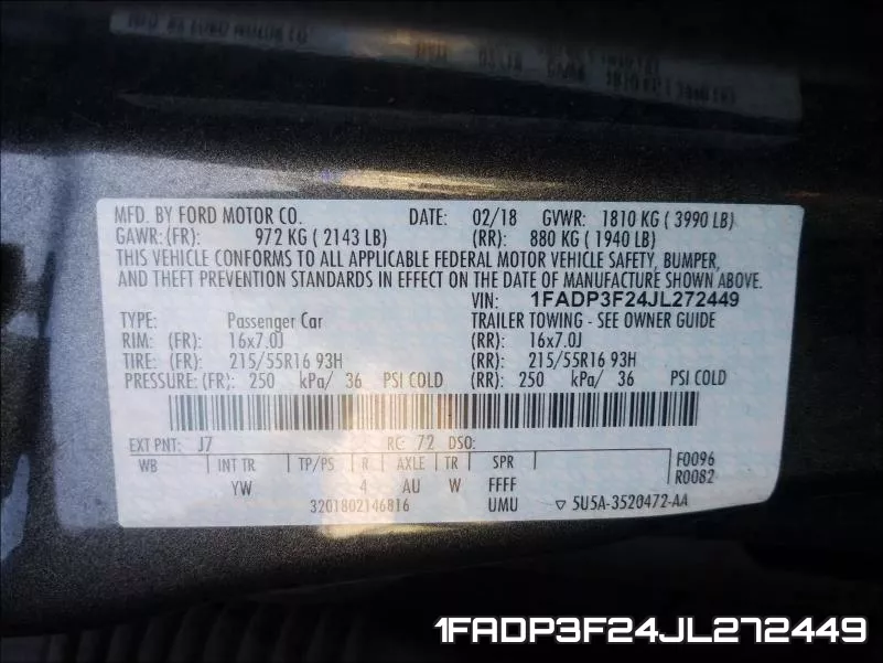 1FADP3F24JL272449 фото 2