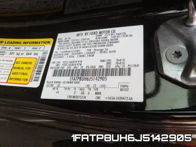 1FATP8UH6J5142905 фото 2