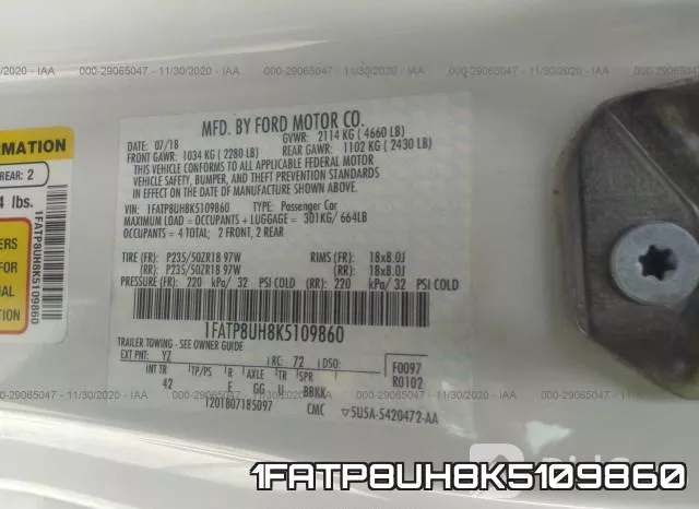 1FATP8UH8K5109860 фото 9