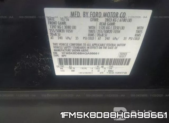 1FM5K8D88HGA98661 фото 10