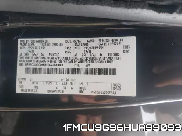 1FMCU9G96HUA99093 фото 2