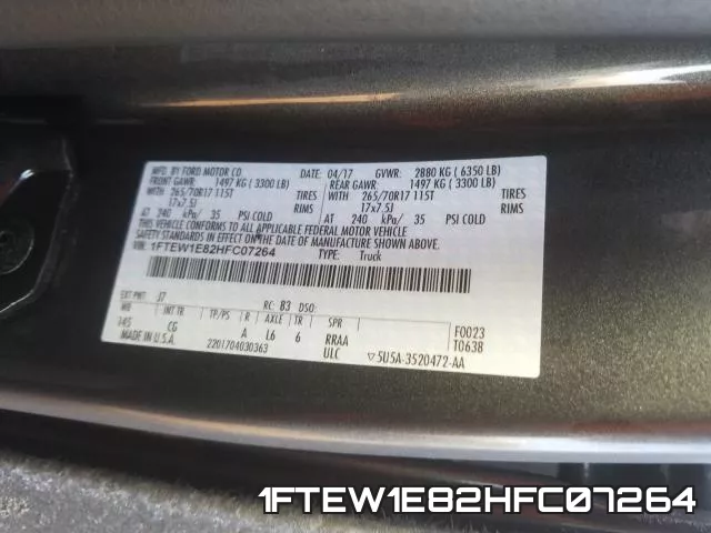 1FTEW1E82HFC07264 фото 2