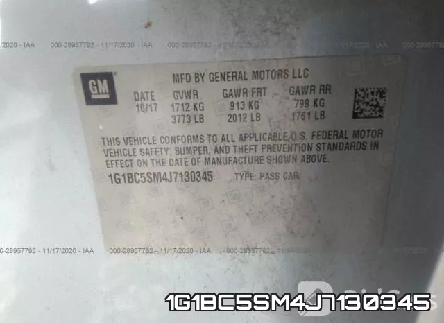 1G1BC5SM4J7130345 фото 9