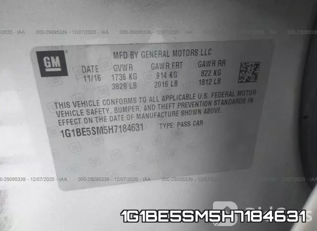 1G1BE5SM5H7184631 фото 8