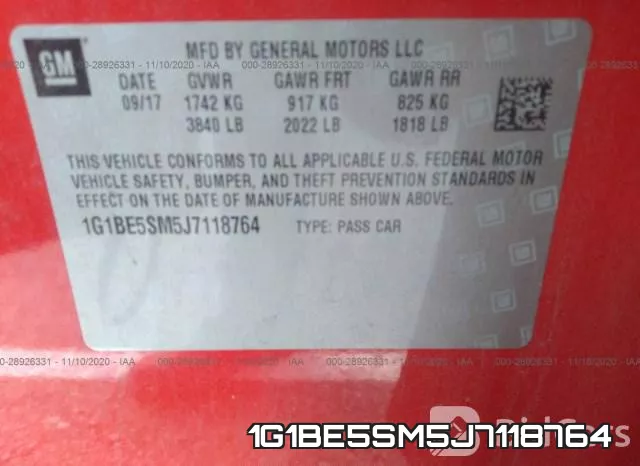 1G1BE5SM5J7118764 фото 10