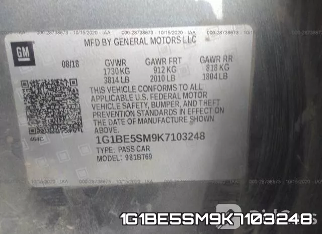 1G1BE5SM9K7103248 фото 10