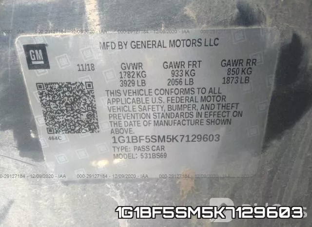 1G1BF5SM5K7129603 фото 9