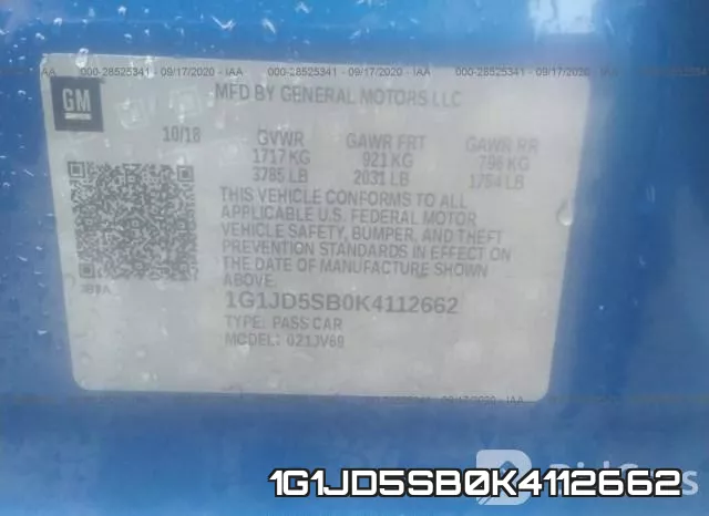 1G1JD5SB0K4112662 фото 10