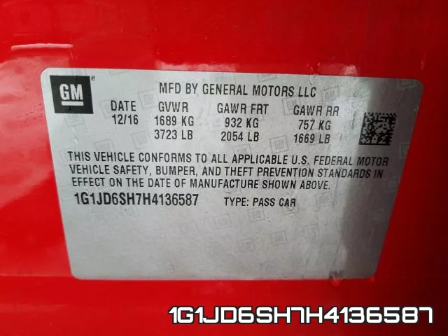 1G1JD6SH7H4136587 фото 2