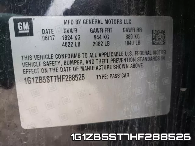 1G1ZB5ST7HF288526 фото 2