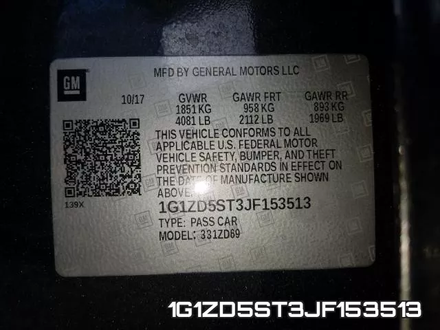 1G1ZD5ST3JF153513 фото 2
