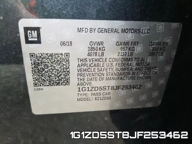 1G1ZD5ST8JF253462 фото 2