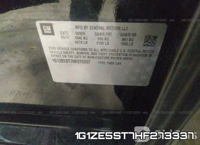 1G1ZE5ST7HF273337 фото 8