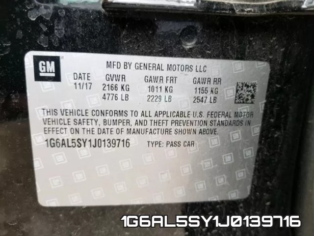 1G6AL5SY1J0139716 фото 2