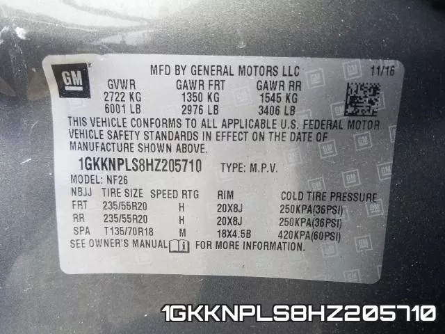 1GKKNPLS8HZ205710 фото 2