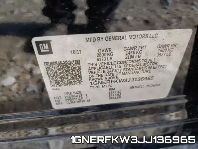 1GNERFKW3JJ136965 фото 2