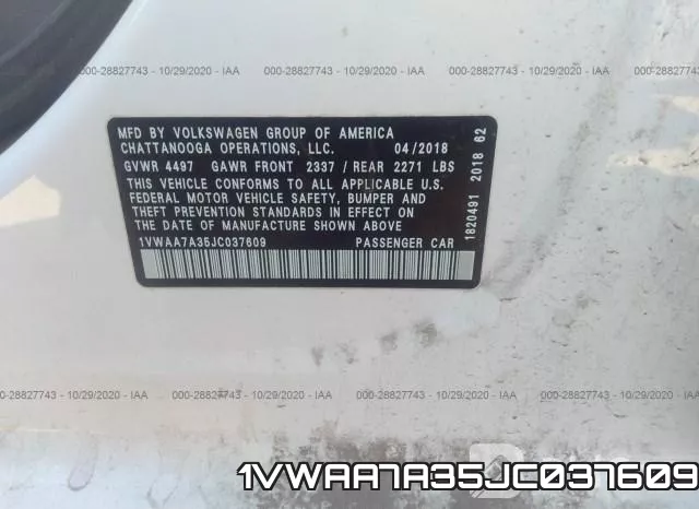 1VWAA7A35JC037609 фото 10