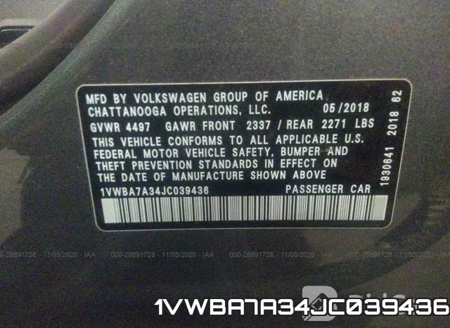 1VWBA7A34JC039436 фото 10
