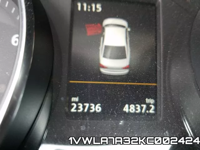 1VWLA7A32KC002424 фото 9
