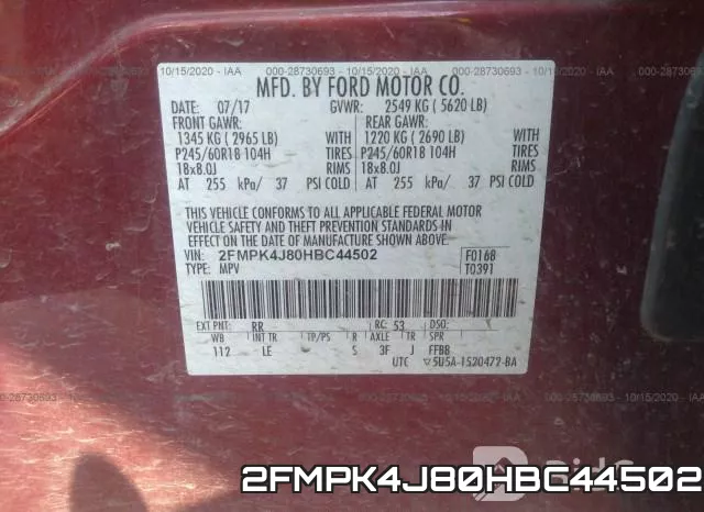 2FMPK4J80HBC44502 фото 10