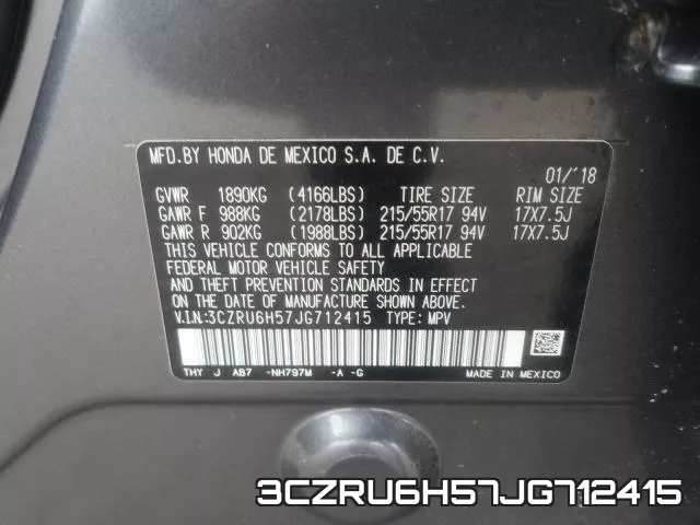 3CZRU6H57JG712415 фото 2