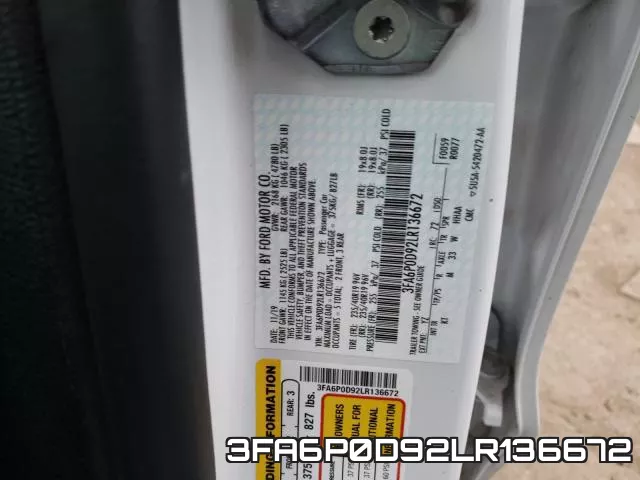 3FA6P0D92LR136672 фото 2