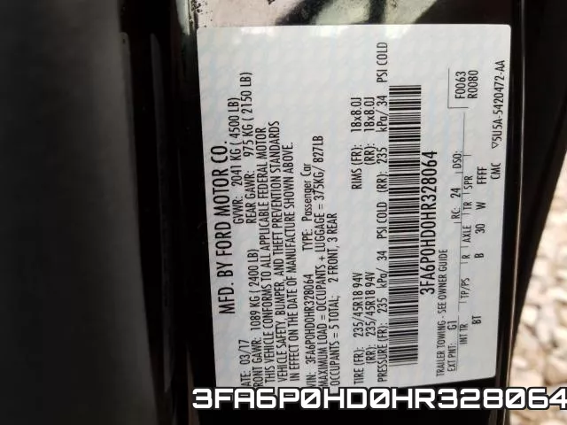 3FA6P0HD0HR328064 фото 2