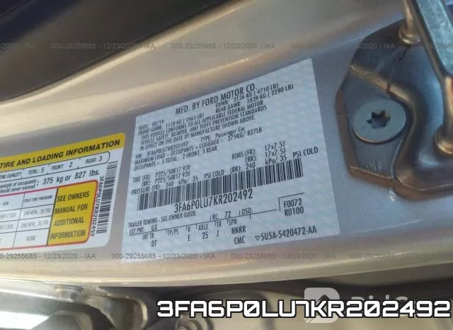 3FA6P0LU7KR202492 фото 10