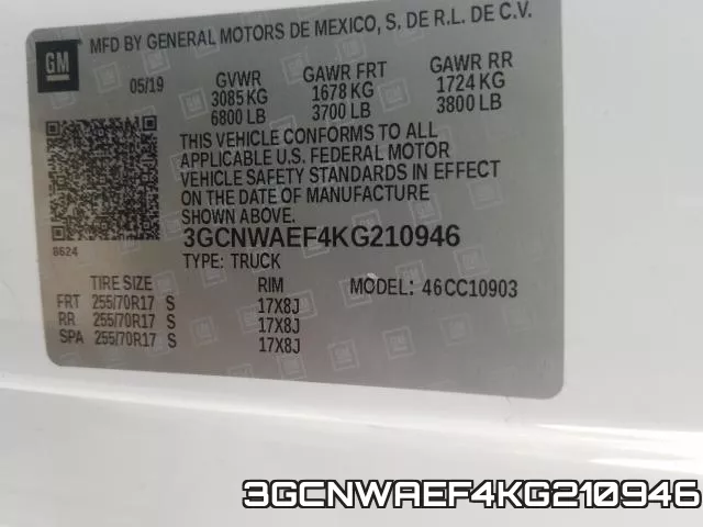 3GCNWAEF4KG210946 фото 2