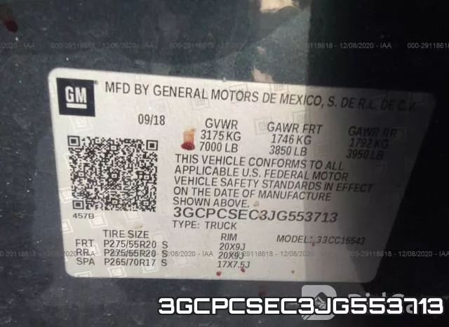 3GCPCSEC3JG553713 фото 9