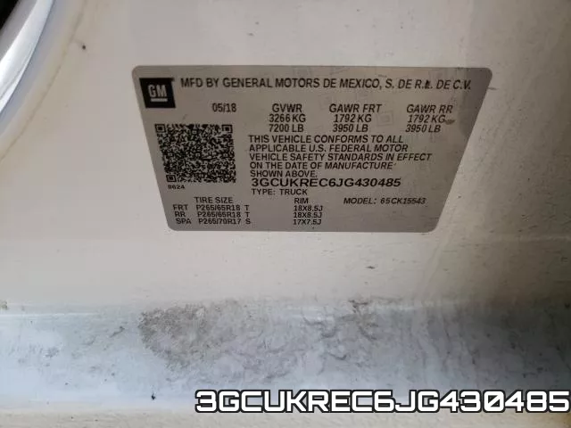 3GCUKREC6JG430485 фото 2