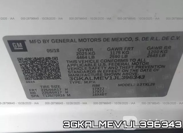 3GKALMEV1JL396343 фото 8