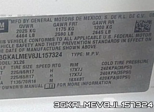 3GKALMEV8JL157324 фото 8