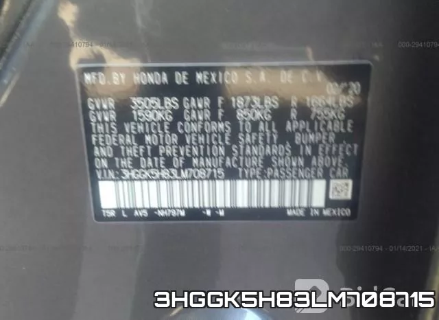 3HGGK5H83LM708715 фото 7