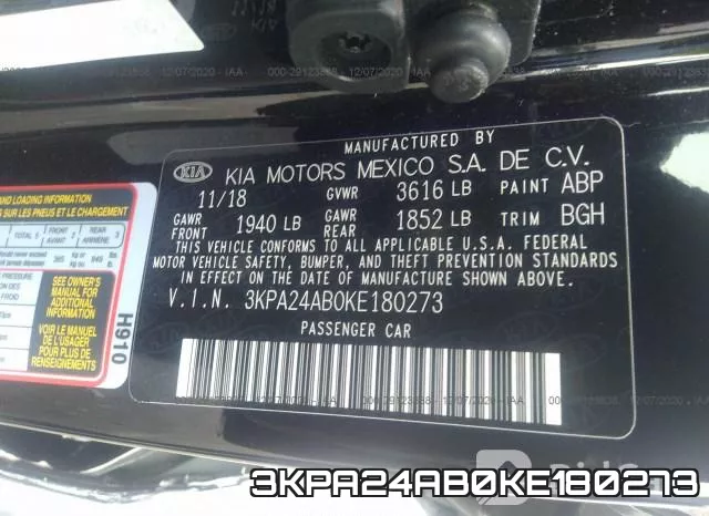 3KPA24AB0KE180273 фото 9