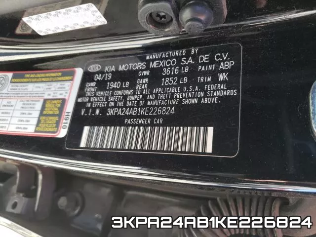 3KPA24AB1KE226824 фото 2