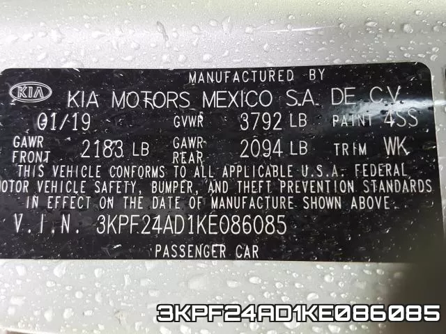 3KPF24AD1KE086085 фото 2